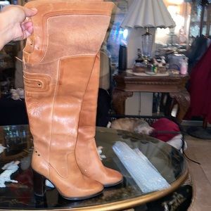 Diesel Style Lab Over The Knee Boots Size 36/6 Brown Leather 3.5 high heels